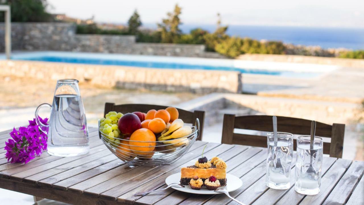 Kallirroe Deluxe Villa With Sea View And Pool Chrisi Akti  Exterior photo